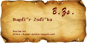 Bugár Zsóka névjegykártya